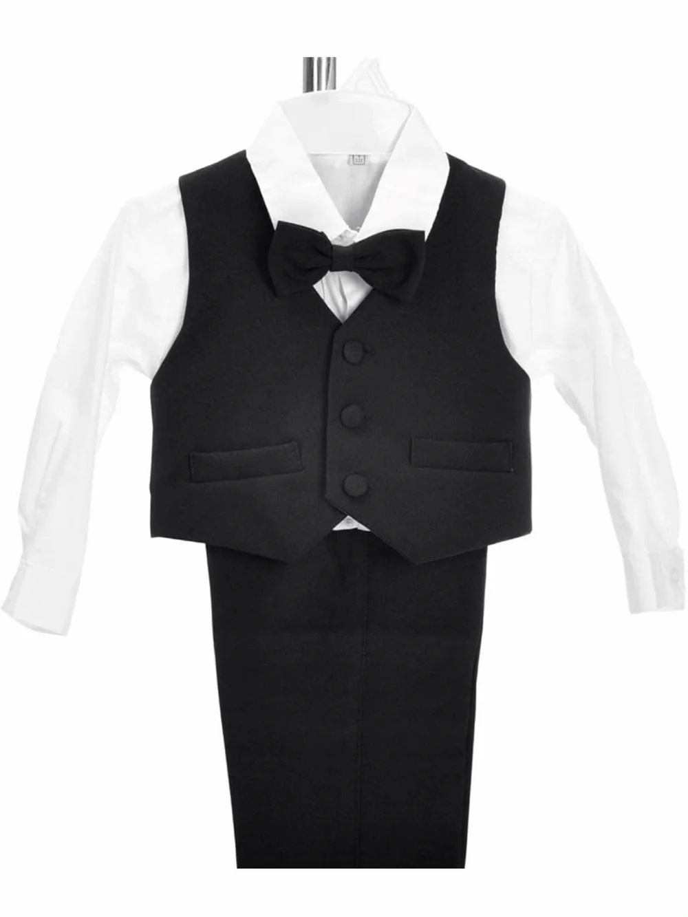 NWT Black Boys' Formal Tuxedo Jacket & Vest Set - Classic Suit Size 4